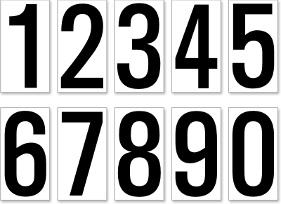 Individual Number Labels – Package of 100